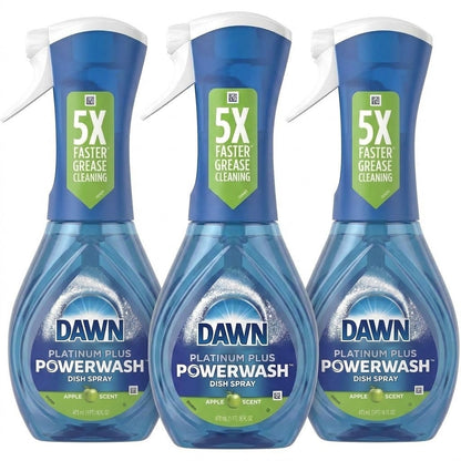 Dawn Platinum Powerwash Dish Spray Apple Scent 16oz Dish Soap 3 Pack Bundle