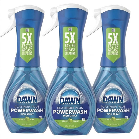 Dawn Platinum Powerwash Dish Spray Apple Scent 16oz Dish Soap 3 Pack Bundle