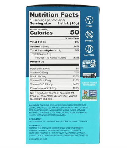 Liquid I.V. Hydration Multiplier Electrolyte Powder Packet Drink Mix, Lemon Lime, 10 Ct