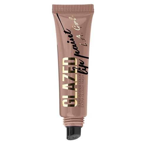 2 Pack L.A. Girl Glazed Lip Paint Whisper GLG787 Intense Color Extra Glossy Nude