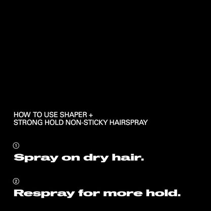 Sebastian Professional Shaper Plus Hairspray 50 VOC Humidity Resistant Extra Hold Non Sticky Hairspray, 10.6oz