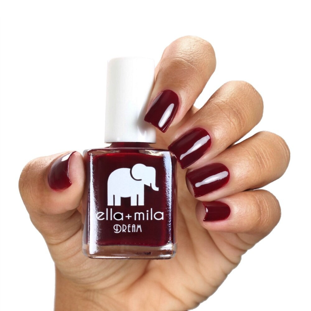 Ella + Mila Dream Nail Polish .45 fl oz - NIGHTDREAMER Wine Red New Free Ship