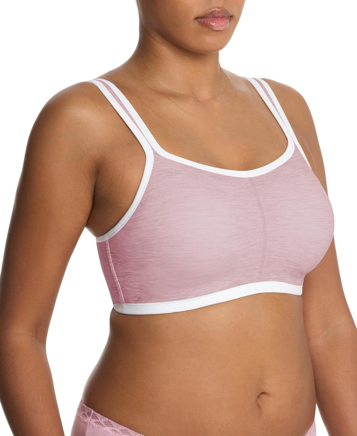 Natori Women's Natori Yogi Contour Convertible Sports Bra Pink/Light Ivory 34H