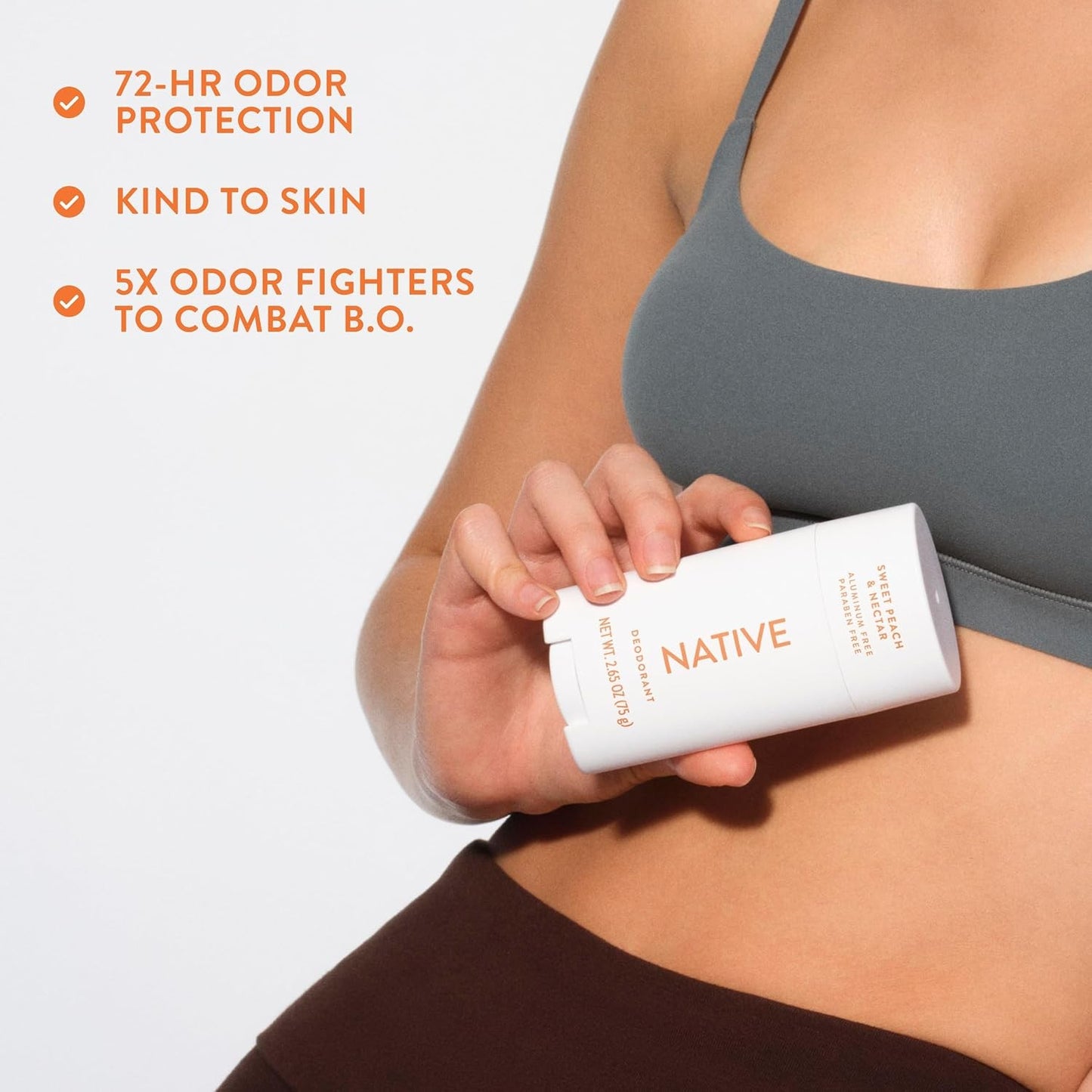 Native Deodorant Contains Naturally Derived Ingredients, Sweet Peach & Nectar