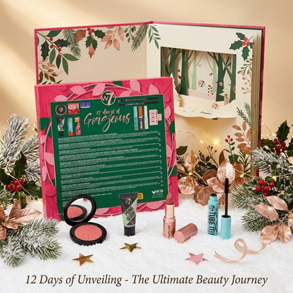 W7 12 Days Of Gorgeous 12 Piece Makeup Gift Set Advent Calendar Cosmetics New