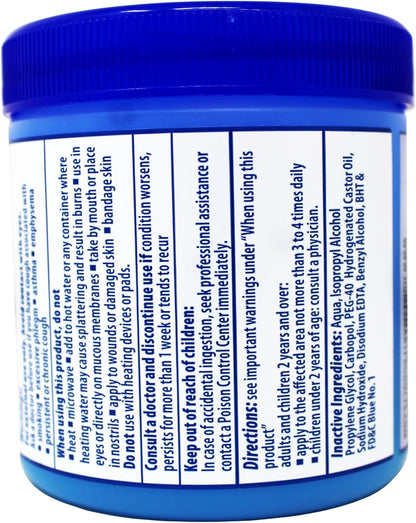 Health Smart Blue Ice Pain Relief Gel, Topical Analgesic Gel with Menthol, 8 Oz