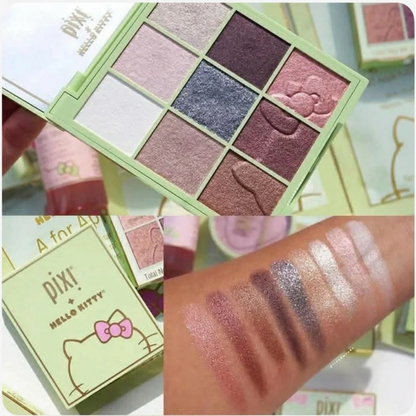 Pixi Hello Kitty Harmony Hues Eye Effects Eyeshadow Palette 9 Shades 0.6oz