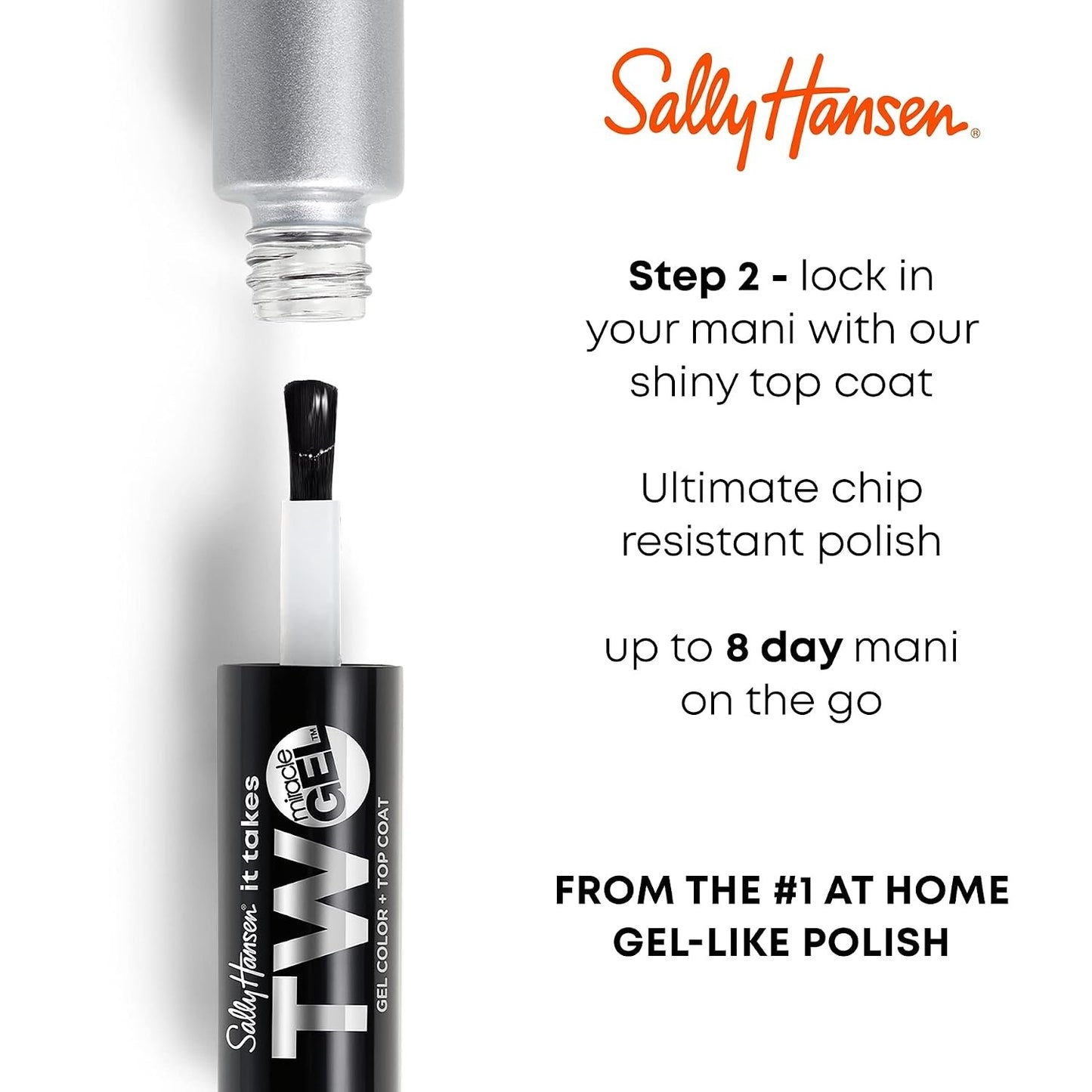 Sally Hansen It Takes Two Miracle Gel™, Get Mod, Long Lasting, 900 Get Mod