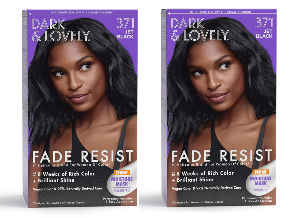 Pack of 2 Dark and Lovely Fade Resist Rich Conditioning Color, Jet Black 371