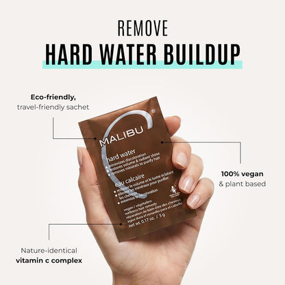 Malibu C Hard Water Wellness Hair Remedy - Mineral Removal Treatment - 4 Pack