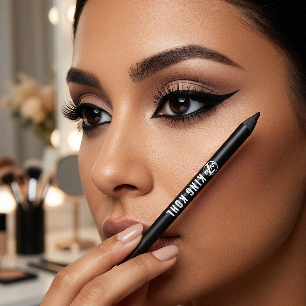 W7 King Kohl Eyeliner Pencil Blackest Black 0.04oz Intense Pigment Eye Definer