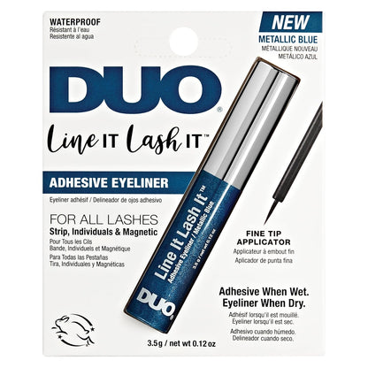DUO Line It Lash It Lash Glue Liner – Metallic Blue, 2-in-1 Eyeliner & Eyelash