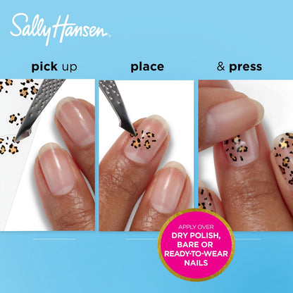 Lot of 3 Assorted Sally Hansen Salon Effects Nail Accents, Nail Art Decals