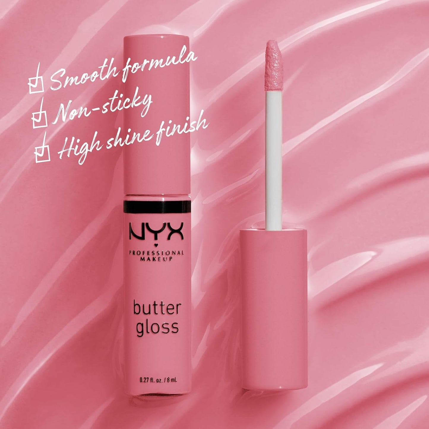 NYX PROFESSIONAL MAKEUP Butter Gloss, Non-Sticky Lip Gloss - Angel Food Cake