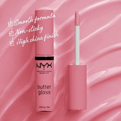 NYX PROFESSIONAL MAKEUP Butter Gloss, Non-Sticky Lip Gloss - Angel Food Cake