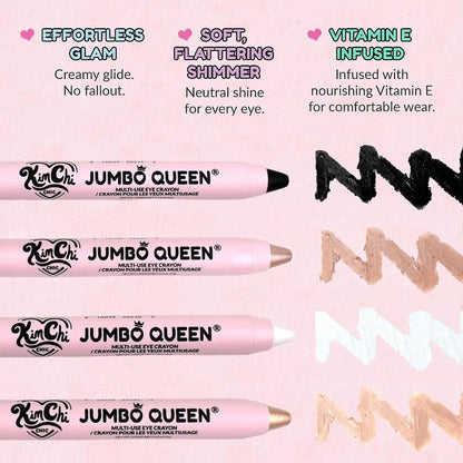Kimchi Chic Beauty Jumbo Queen Eye Crayon, Multi-Use, 02 Black Sesame