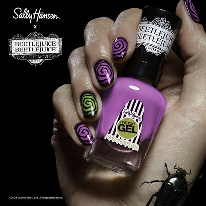 Sally Hansen Miracle Gel Beetlejuice 934 The Afterlife Black Nail Polish 0.5oz