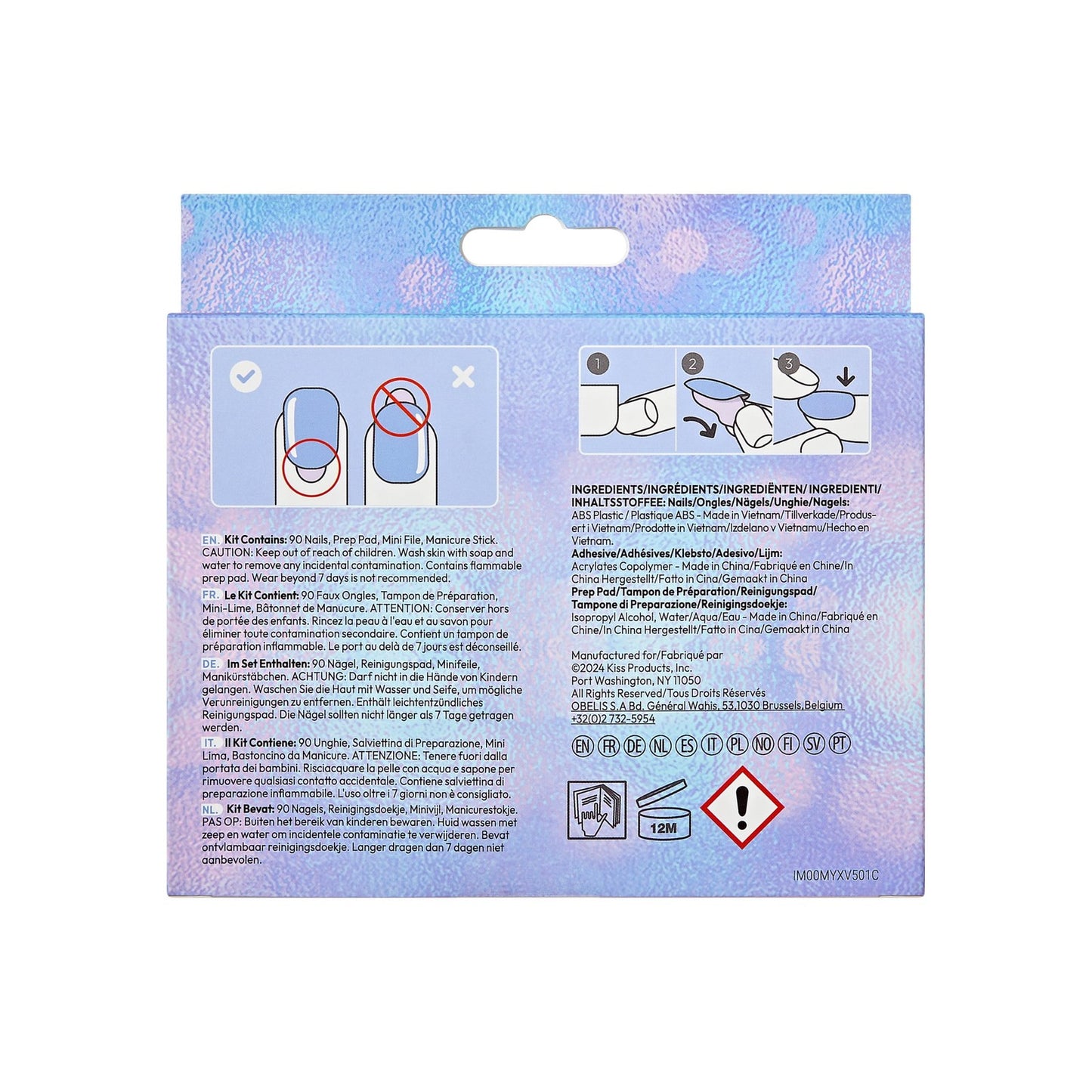 Impress Design Press On Nails  Limited Edition Holiday Gift Set 3-Pack #4, No Glue Needed 90ct