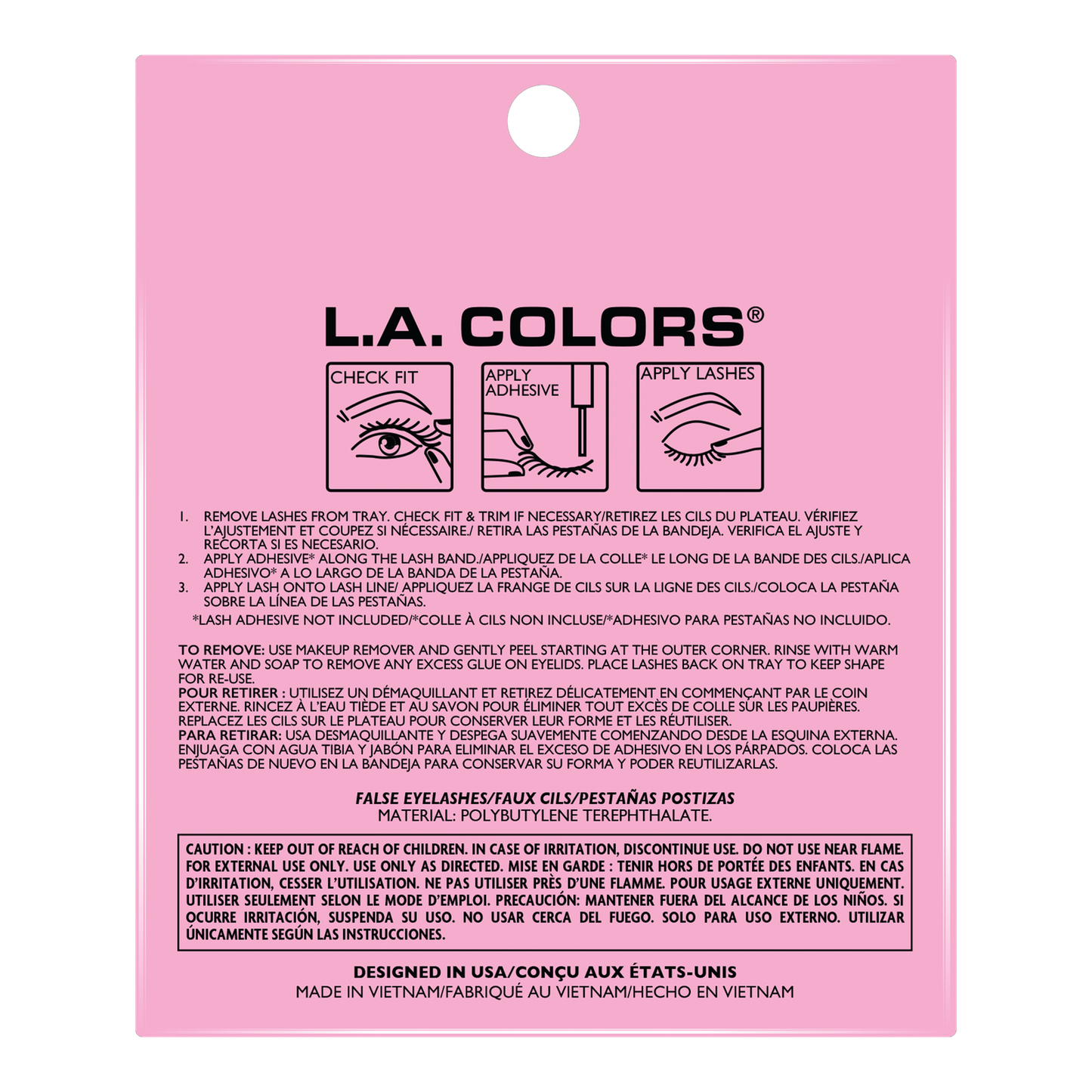 L.A. COLORS DRAMATILASH Faux Mink Lashes 3-Pack Soft Gaze CBEL535 3D Curl Reusab
