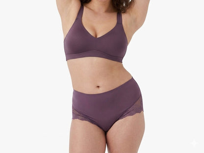 SPANX supersmooth Undie-tectable Lace Hipster Large Prune