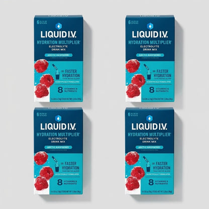 Liquid I.V. Hydration Multiplier Arctic Raspberry Electrolyte Drink Mix 4pk 24ct