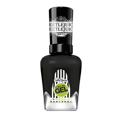 Sally Hansen Miracle Gel Beetlejuice 934 The Afterlife Black Nail Polish 0.5oz