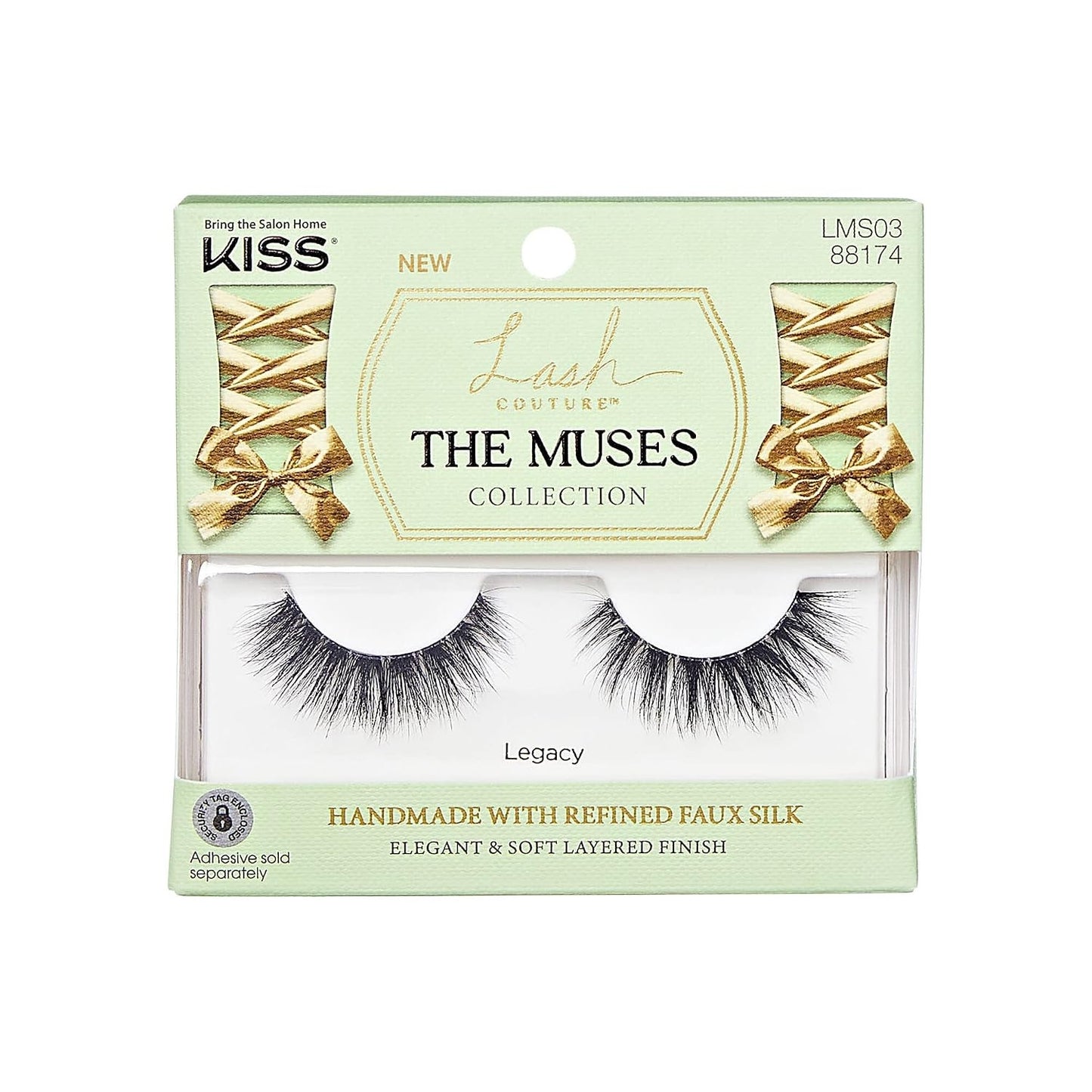 Kiss The Muses, False Eyelashes, 'Legacy', 12mm, Includes 1 Pair, Easy to Apply, Reusable Lash Clusters