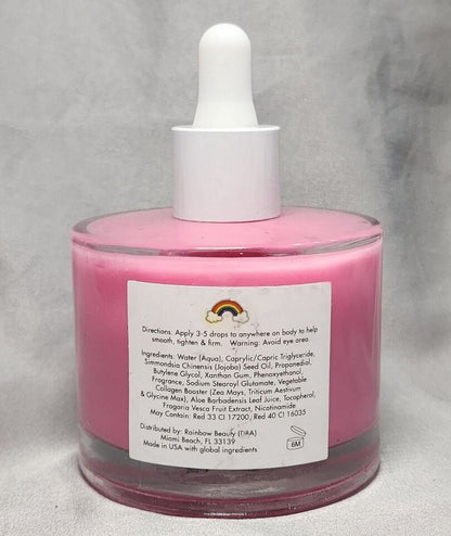 Rainbow Beauty SMOOTH Strawberry Hydrating Body Serum~Firming~3.4 oz