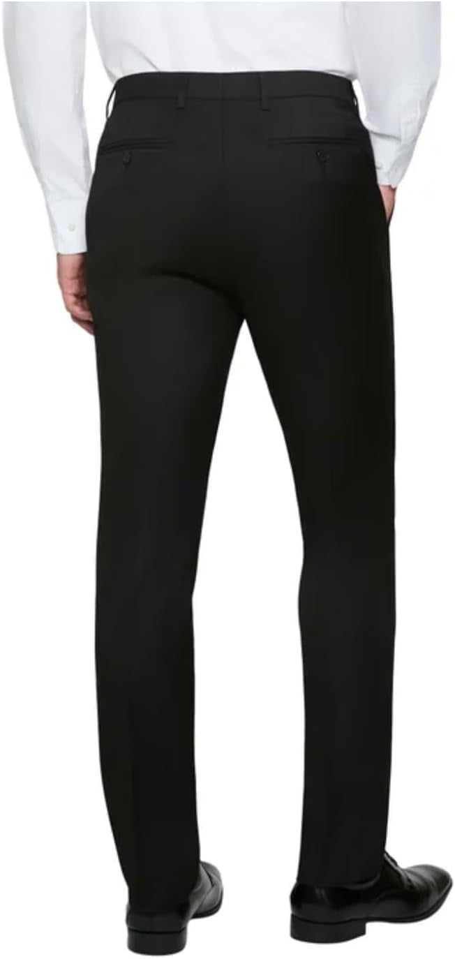 Calvin Klein Men's Wrinkle Resistant Slim Fit Stretch Dress Pant Black 38x30