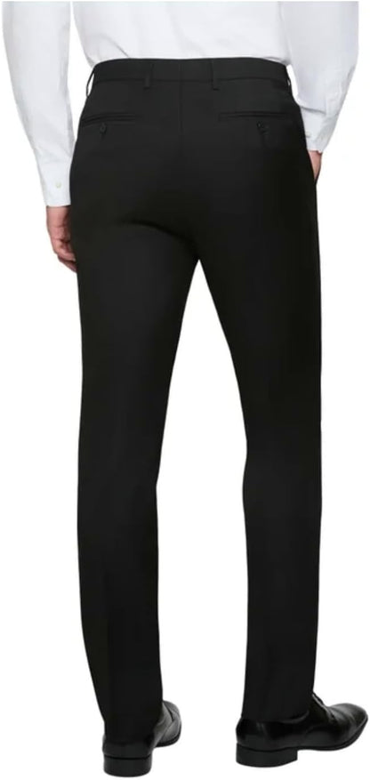 Calvin Klein Men's Wrinkle Resistant Slim Fit Stretch Dress Pant Black 38x30