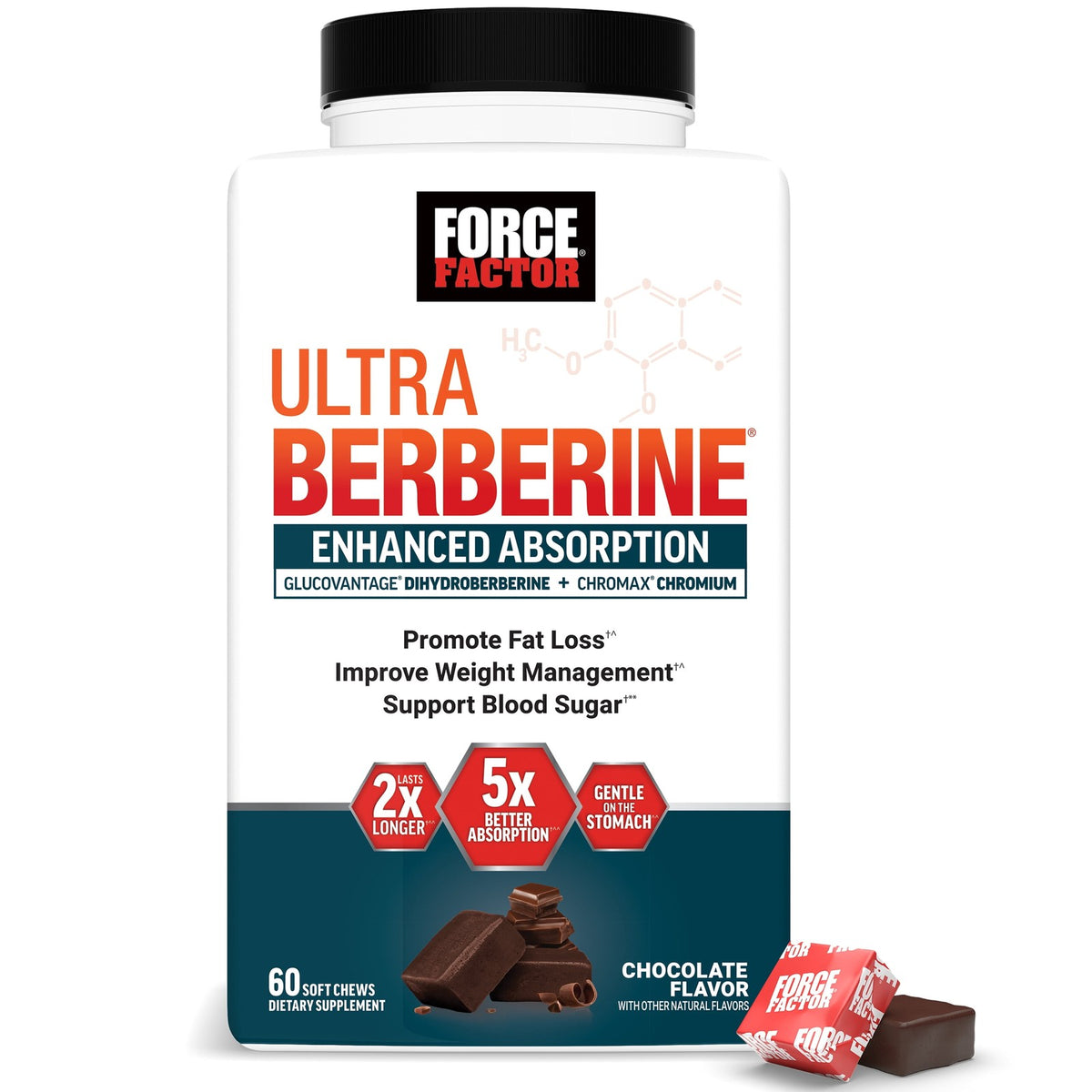 Force Factor Ultra Berberine Enhanced Absorption for Fat Loss, EXPJAN27