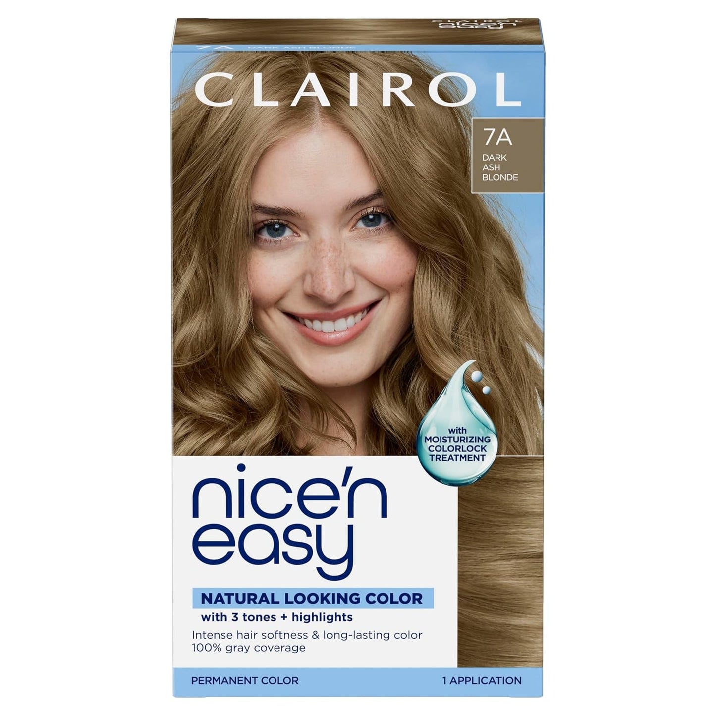 2x Clairol Nice'n Easy Permanent Hair Dye 7C Dark Cool Blonde Gray Coverage