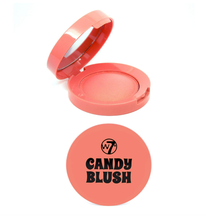 W7 Candy Blush Blusher - Long-Lasting, Pigmented Powder Compact: Gossip, 0.21 oz
