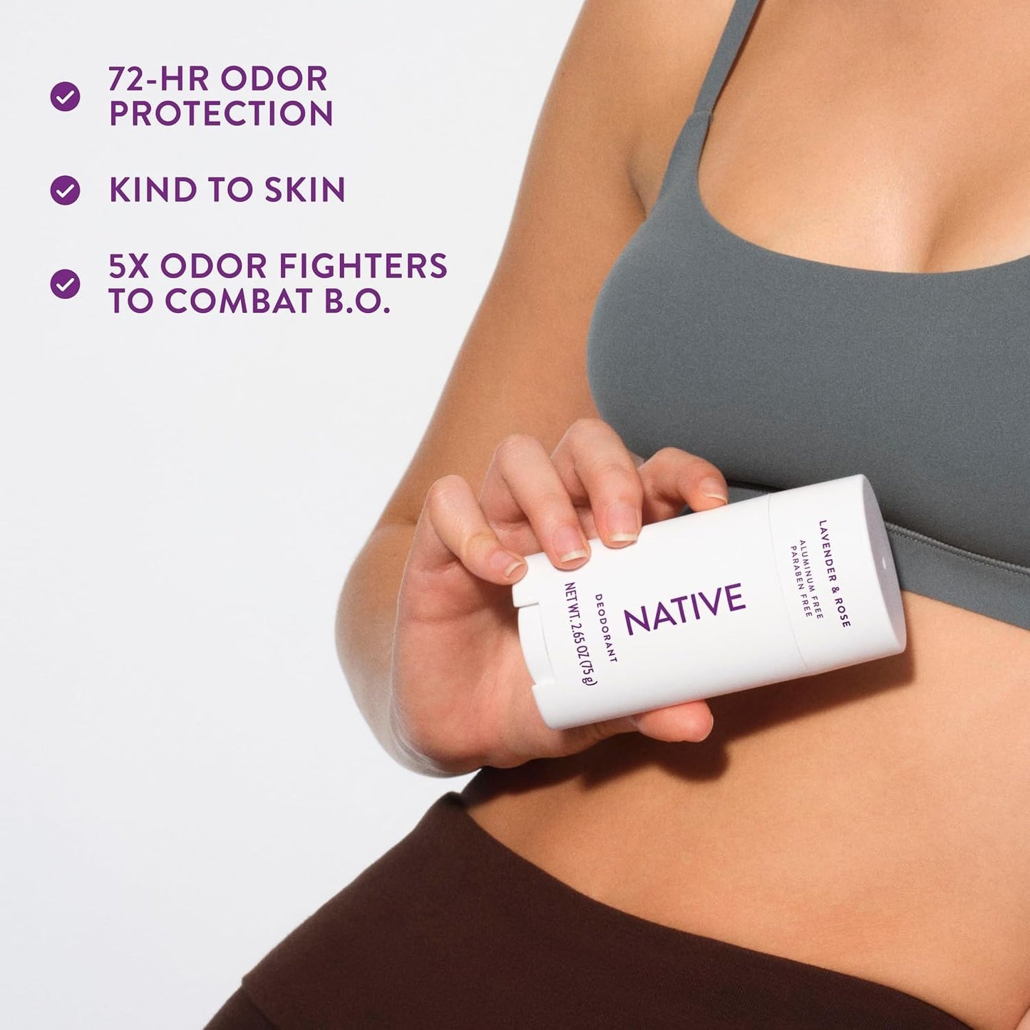Native Deodorant Contains Naturally Derived Ingredients, Lavender & Rose 2.65oz