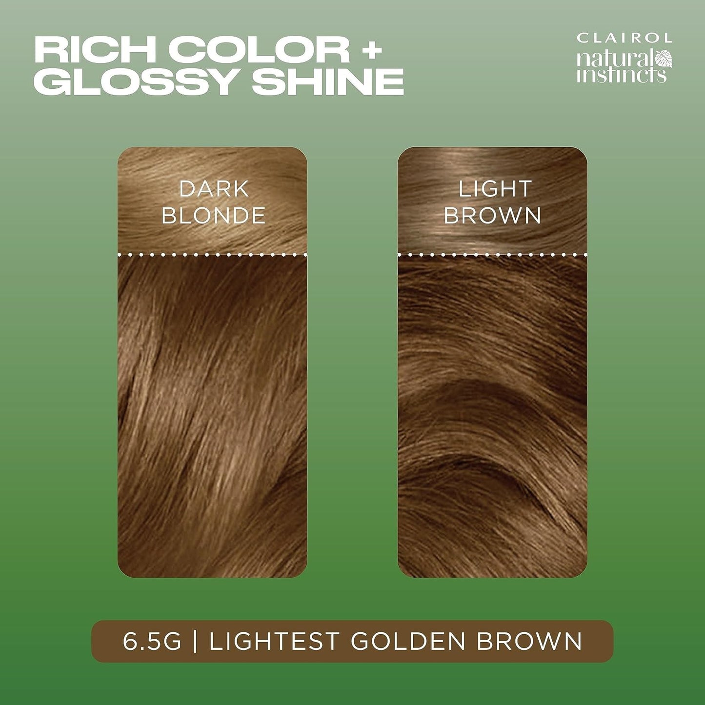 Clairol Natural Instincts Demi-Permanent Hair Dye, 6.5G Lightest Golden Brown