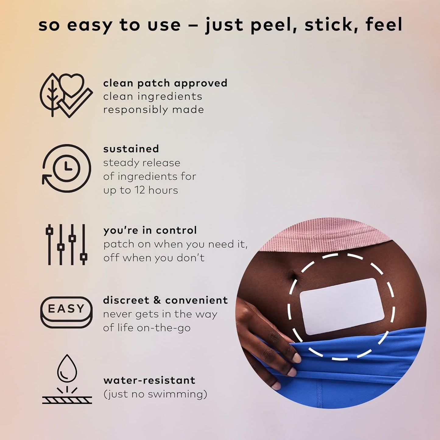 The Good Patch Cycle Period Pain Relief Patch Menthol & Black Cohosh 4 Patches