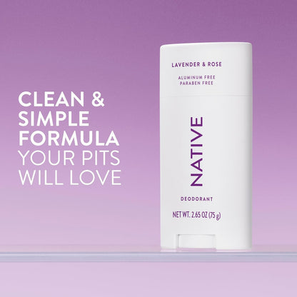 Native Deodorant Contains Naturally Derived Ingredients, Lavender & Rose 2.65oz