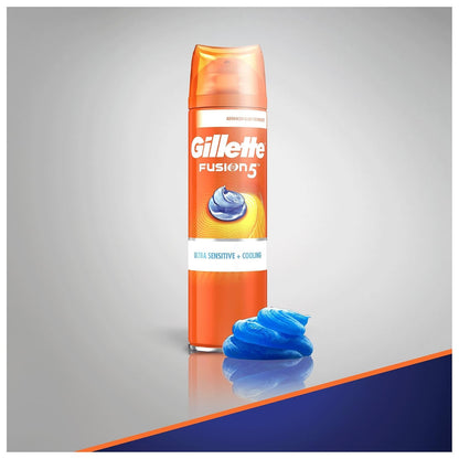 2 Pack Gillette Fusion5 Ultra Sensitive Cooling Shave Gel 7oz Men's Shaving Crea