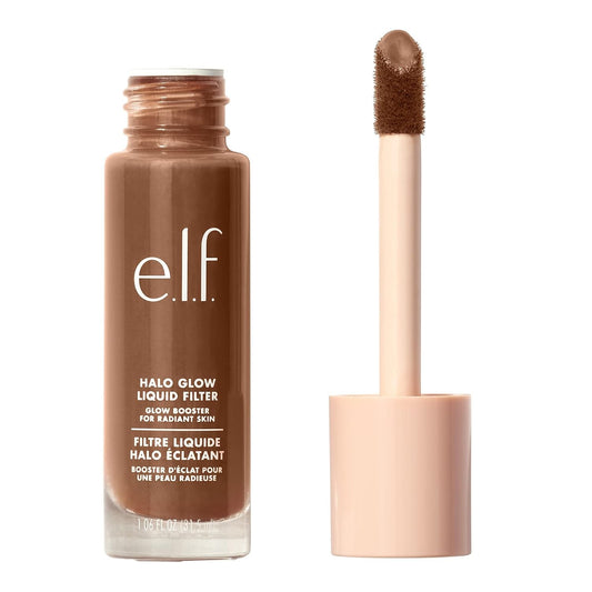 e l f Halo Glow Liquid Filter Complexion Booster For Glowing Soft Focus Look Infused With Hyaluronic Acid Vegan Cruelty Free 7 Deep Rich