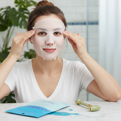 Vitamasques Hydrate Blue Agave Sheet Mask 5 Pack 0.74oz Hyaluronic Acid Vegan