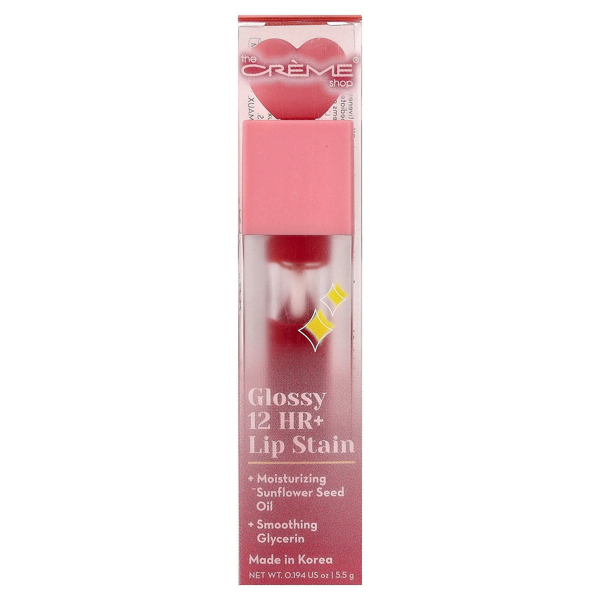 The Creme Shop Glossy 12 HR + Lip Stain, Teddy, 0.194 oz
