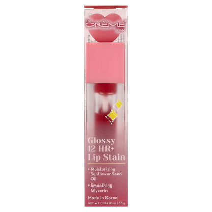 The Creme Shop Glossy 12 HR + Lip Stain, Teddy, 0.194 oz