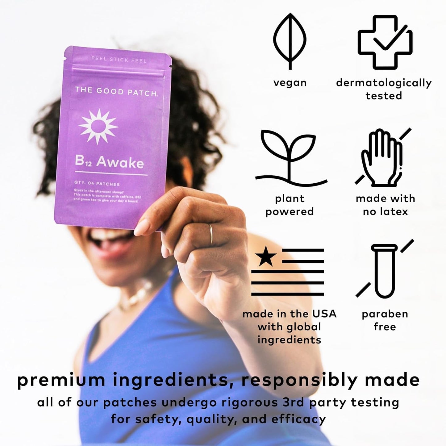 The Good Patch B12 Awake Patch, Natural Patch with Caffeine, 4 Patch(es)