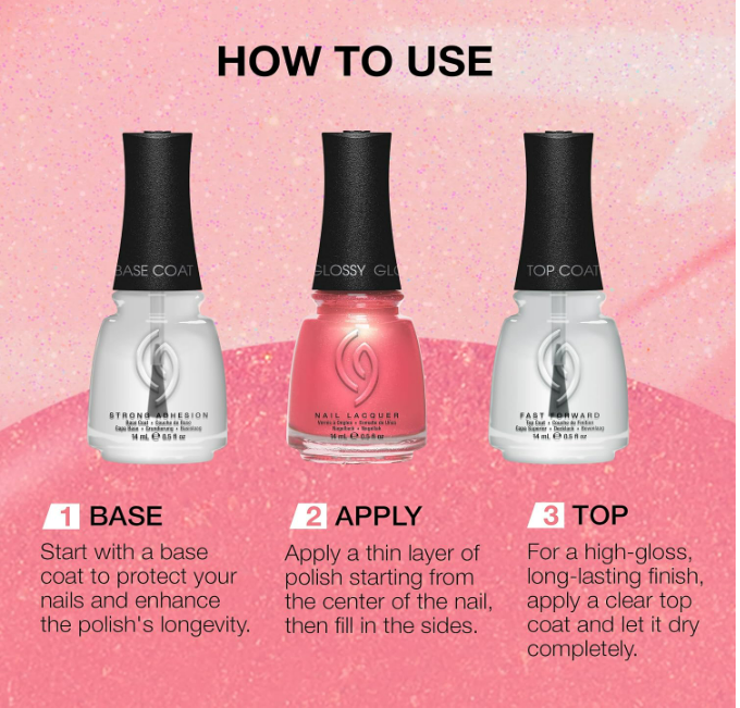 China Glaze CG Nail Lacquer Moment in Sunset Coral Pink Nail Polish Quick Dry Chip Resistant Shimmer Glossy Finish for Salon DIY Manicure 0 5 fl oz