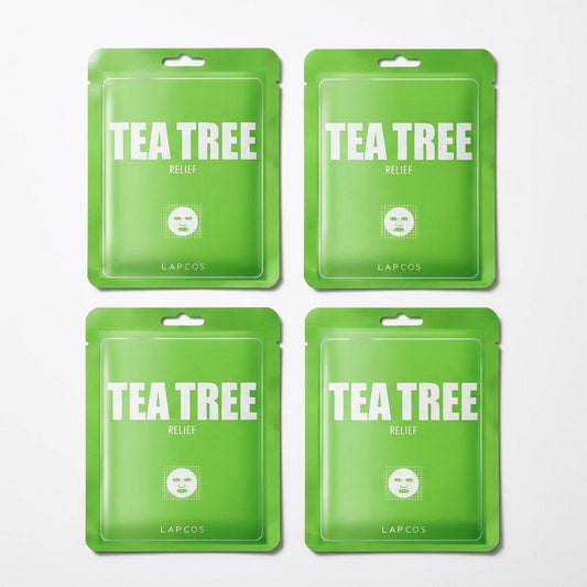 4 Pack LAPCOS Tea Tree Derma Sheet Mask