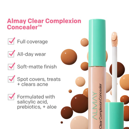 Almay Clear Complexion Acne & Blemish Concealer Makeup Salicylic Acid 600 Dark