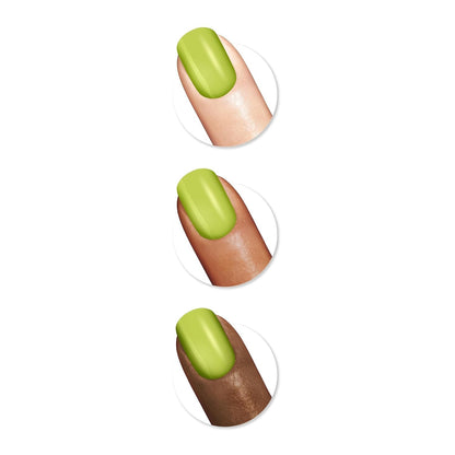 Sally Hansen Miracle Gel Neons Salon Quality Nail Polish Gel Like Formula Two Step System No UV Light Needed Long Lasting Opaque 52 Electri lime Neon Green Nail Polish