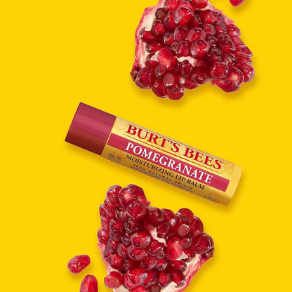 Burt's Bees Lip Balm - Pomegranate, Lip Moisturizer 2 Tubes, 0.15 oz