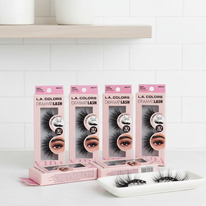 L.A. Colors Dramatilash Mega Volume False Eyelashes Black CBEL374 1 Pair