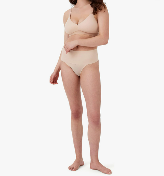 SPANX supersmooth Undie-tectable Thong - Comfortable Core Control - Soft Nude XL